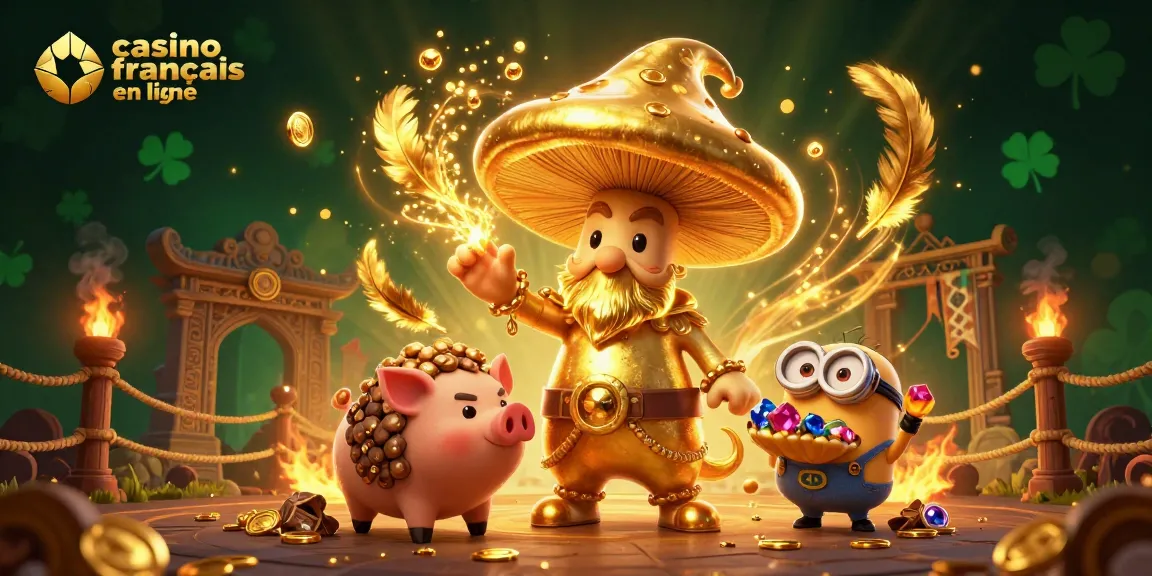 Illuminez votre jeu avec casino francais en ligne grâce à un magicien champignon et ses trésors en 3D.