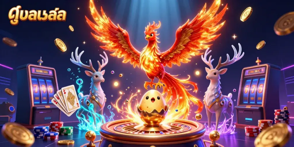 Experience high-quality ดูบอลสด with a vibrant 3D scene capturing excitement in gambling.