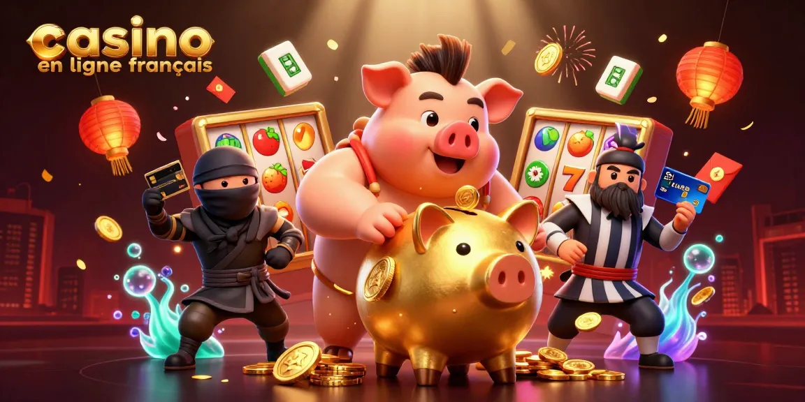 Jouez sur un casino en ligne français avec des personnages dans un univers vibrant de jeux de casino.