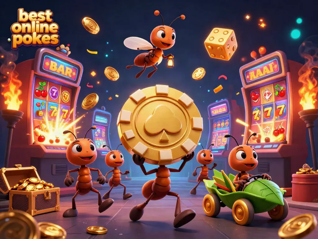 Experience the excitement of the best online pokies with a thrilling heist scene featuring golden poker chips and gold!