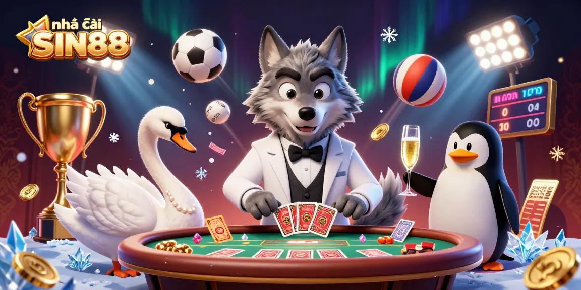 Engage in high-stakes baccarat with nhà cái SIN88 while enjoying a festive casino atmosphere filled with sports action.