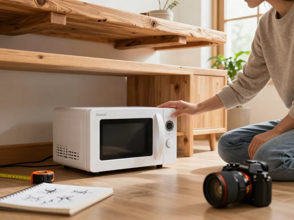 Shashel® microwave device effectively eliminating wood-boring insects in a cozy home setting.