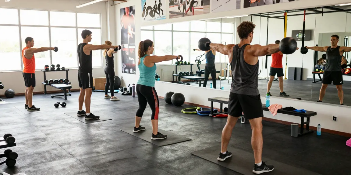 Athletic individuals training together at the Astera Shop gym, showcasing energy and fitness.