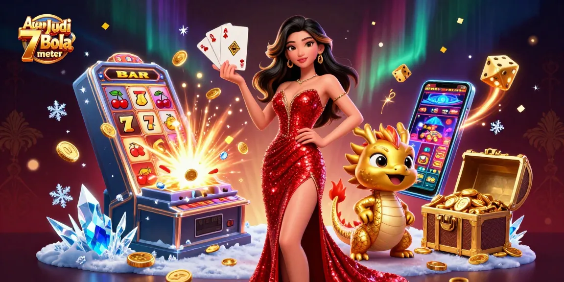 Engage in thrilling bets at Agen Judi Bola 7meter with an exciting 3D casino scene filled with dynamic gaming elements.